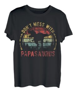 Herren Papasaurus Dino Lustiges Vatertag Papa Dinosaurier T-Shirt