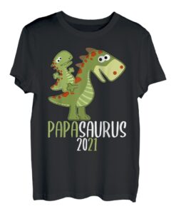 Herren Papasaurus Dinosaurier Vater Papa Sohn Tochter Partnerlook T-Shirt