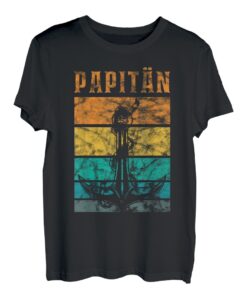 Herren Papitän | Papa und Kapitän Vater Vatertag Vatertagsgeschenk T-Shirt