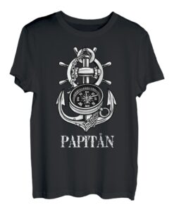 Herren Papitän Vatertag Geburtstagsgeschenk Männer Vater Papa T-Shirt