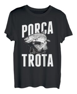 Herren Porca Forelle Angeln Fischer Geschenk T-Shirt