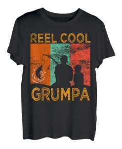 Herren Reel Cool Grumpa Angeln Daddy Vintage Opa Vatertag T-Shirt