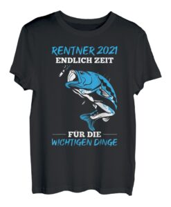 Herren Rente 2021-Rentner Endlich Zeit zum Angeln für Angler T-Shirt