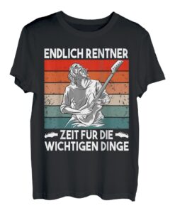 Herren Rentner Musik Opa Gitarre Motiv Retro - Ruhestand Pensionär T-Shirt