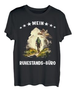 Herren Rentner Rente Wandern Wald Berge Ruhe Spazieren Ruhestand T-Shirt