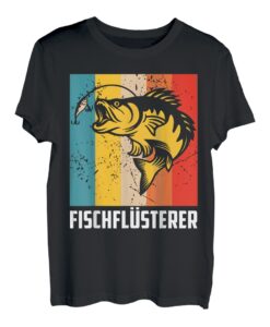 Herren Retro Angler Fisch Flüsterer Geschenk | Fischflüsterer T-Shirt