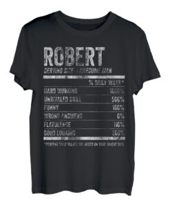 Herren Robert Nutrition Personalisiertes Namens-Shirt Funny Name Facts T-Shirt