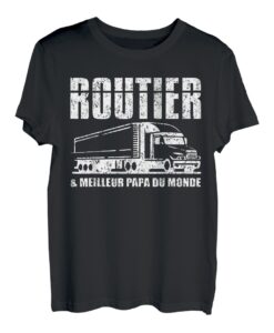 Herren Routier Bester Papa | Geschenk LKW Humor T-Shirt