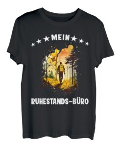 Herren Ruhestand Rente Wandern Wald Natur Outdoor Spazieren Rentner T-Shirt