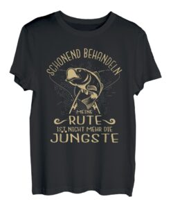 Herren Schonend behandeln Angler Sprüche Angeln T-Shirt