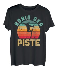 Herren Skifahrer Lustig Ski König Der Piste Skifahren T-Shirt