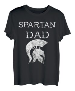 Herren Spartan Dad Spartaner Vater Gladiatoren Helm Spartacus Papa T-Shirt
