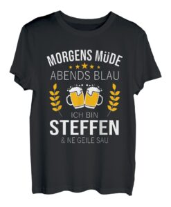 Herren Steffen Name Geschenk-Idee Geburtstag Lustiger Spruch T-Shirt
