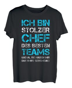 Herren Stolzer Chef Des Besten Teams Männer Teamleiter Fun Motiv T-Shirt