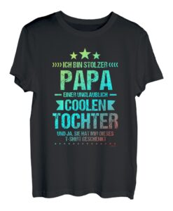 Herren Stolzer Papa einer coolen Tochter Lustig Geschenk Tochter T-Shirt