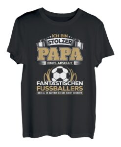 Herren Stolzer Papa Fussball Sohn Kind Vatertagsgeschenk T-Shirt