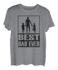 Herren Stolzer Papa von 2 Kinder Vater Vintage Vatertagdesign T-Shirt
