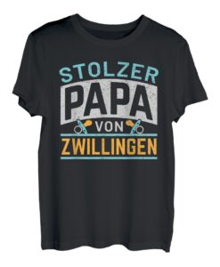 Herren Stolzer Papa von Zwillingen - Cooles Dad, Vater und Eltern T-Shirt