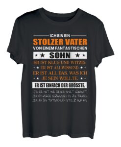 Herren Stolzer Vater eines fantastischen Sohn, Papa T-Shirt
