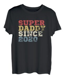 Herren Super Daddy since 2020 Papa Vater Vatertag Retro T-Shirt