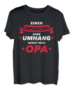 Herren Superheld ohne Umhang nennt man Opa Spruch T-Shirt