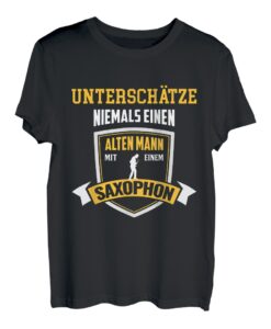 Herren T-Shirt Saxophon - Geschenk Mann Saxophonist Spruch T-Shirt