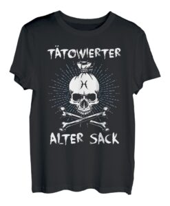 Herren Tätowierter alter Sack Vater Großvater Onkel Opa T-Shirt