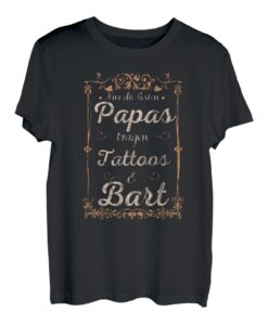 Herren Tattoos & Bart - Tätowierter und bärtiger Papa T-Shirt