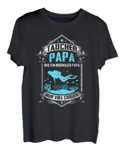 Herren Taucher Papa Geschenk Vatertag Tauchen Spruch Apnoetaucher T-Shirt