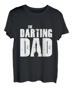 Herren The Darting Dad Dart Dartscheibe Dartpfeil Dartspieler T-Shirt