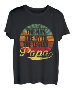 Herren The Man The Myth The Legend Papa Vatertag Dad Vintage Retro T-Shirt