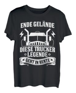 Herren Trucker Legende geht Rente LKW Fahrer Ruhestand Fernfahrer T-Shirt