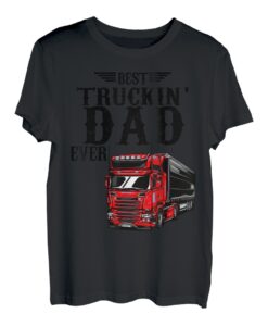 Herren Trucking Dad Ever Shirt Lustiges Vatertag Trucker T-Shirt