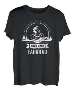 Herren Unterschätze nie einen Alten Mann mit Fahrrad Radfahrer MTB T-Shirt