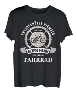 Herren Unterschätze niemals einen alten Mann mit Fahrrad T-Shirt