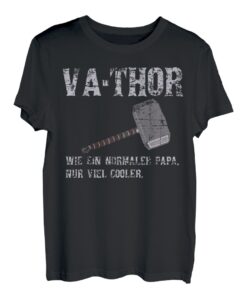 Herren Va-Thor Hammer Viking Vater Cool Papa Shirt Geschenk T-Shirt