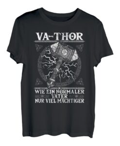 Herren Va-Thor, Vathor, Papa, Vater, Nordmann, Wikinger T-Shirt