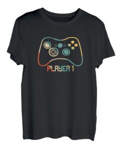 Herren Vater Sohn Partnerlook Gamer Player 1 T-Shirt