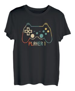 Herren Vater Sohn Shirt Partnerlook Gamer Player 1 T-Shirt
