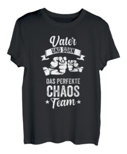 Herren Vater und Sohn das perfekte Chaos Team Papa Vatertag T-Shirt