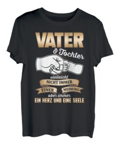Herren Vater und Tochter Nicht Immer Einer Meinung T Shirt Vatertag