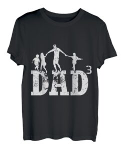 Herren Vater von 3 Drillingen wird Vater dreifacher Kinder T-Shirt