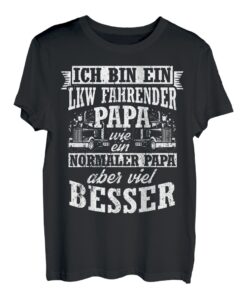 Herren Vatertag LKW Fahrer Bester Papa Papi Vater Familie Eltern T-Shirt