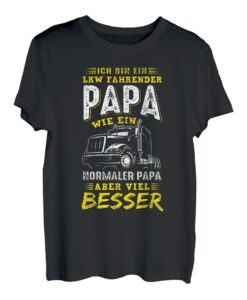 Herren Vatertag LKW Fahrer Bester Papa Papi Vater Familie Eltern T-Shirt
