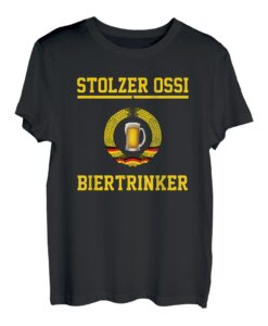 Herren Vatertag stolzer Ossi T-Shirt | DDR Biertrinker Vater & Sohn T-Shirt