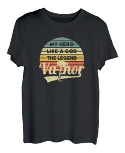Herren Vatertag Vathor Papa Vater Fathor Hammer Retro Vintage T-Shirt