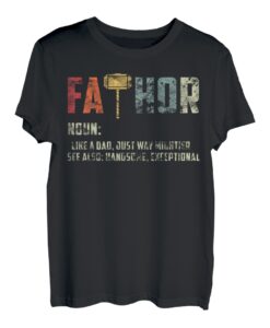 Herren Vathor Fathor Vater Thor Hammer Cool Papa Vatertag T-Shirt