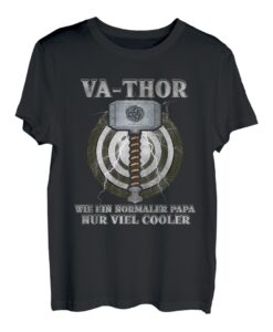 Herren Vathor Vatertag Vatertagsgeschenk Cooler Viking Papa Vater T-Shirt