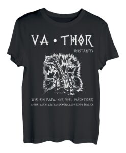 Herren VATHOR Wie ein Vater nur viel Mächtiger Vatertag Vintage T-Shirt
