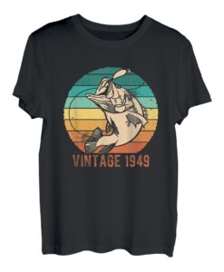 Herren Vintage 1949 Angler 74 Jahre alt 74. Geburtstag T-Shirt